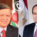 الرئيس عبد الفتاح السيسي يجري  اتصالاً هاتفياً بالملك عبد الله الثاني ابن الحسين