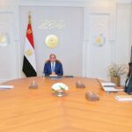 الرئيس السيسي يجتمع برئيس مجلس الوزراء ووزيرة التضامن الاجتماعي