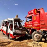 مصرع شخصين وإصابة 42 في تصادم أتوبيس طلاب وسيارة نقل ببني سويف